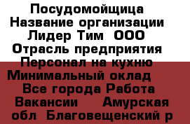 Посудомойщица › Название организации ­ Лидер Тим, ООО › Отрасль предприятия ­ Персонал на кухню › Минимальный оклад ­ 1 - Все города Работа » Вакансии   . Амурская обл.,Благовещенский р-н